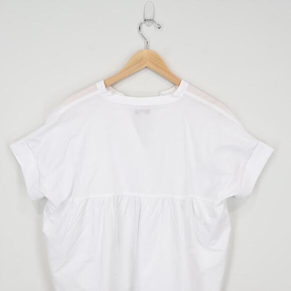 Madewell Lakeline Popover Shirttail Linen Blend Top Eyelet White Size Small NWT - Picture 8 of 10